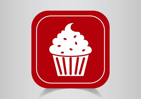 Cupcake icono web — Vector de stock