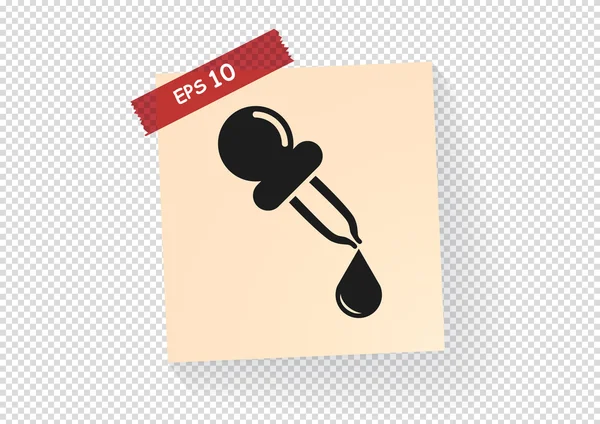 Pipetteer web pictogram — Stockvector