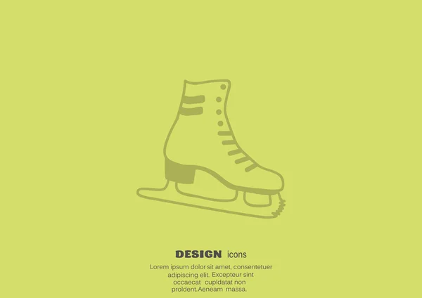 Patines icono web — Vector de stock