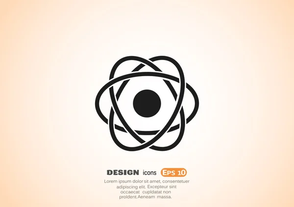 Icono web Atom . — Vector de stock