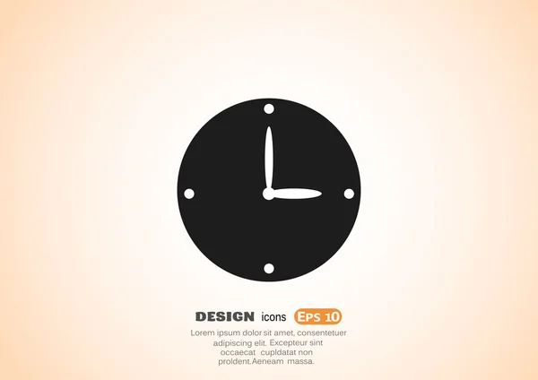 Horloge web pictogram. — Stockvector