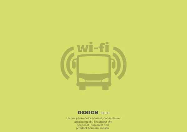 Autobus wi-fi ikona — Wektor stockowy