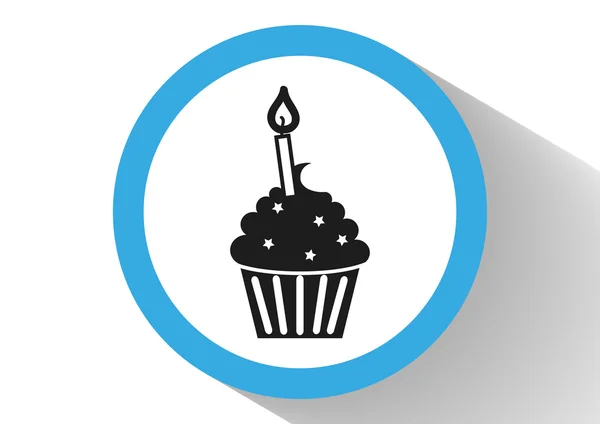 Cupcake icono web — Archivo Imágenes Vectoriales