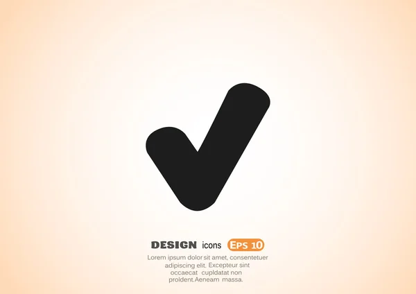 Cocher l'icône web — Image vectorielle