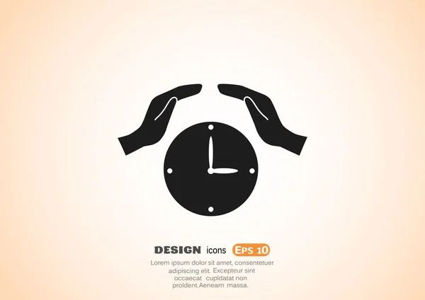 Horloge web pictogram — Stockvector