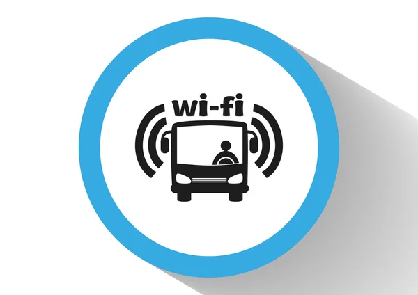 Bus wi-fi icon — Stock Vector