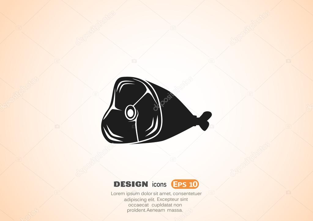 Meat icon vector