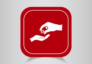 Elinde para web simgesi.