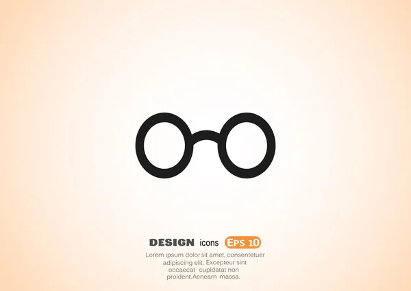 Gafas graduadas icono web — Vector de stock