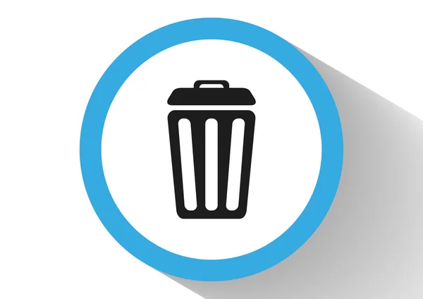 Basura puede icono web . — Vector de stock