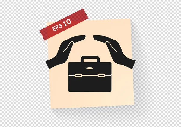 Business bag for documents icon — Stock Vector