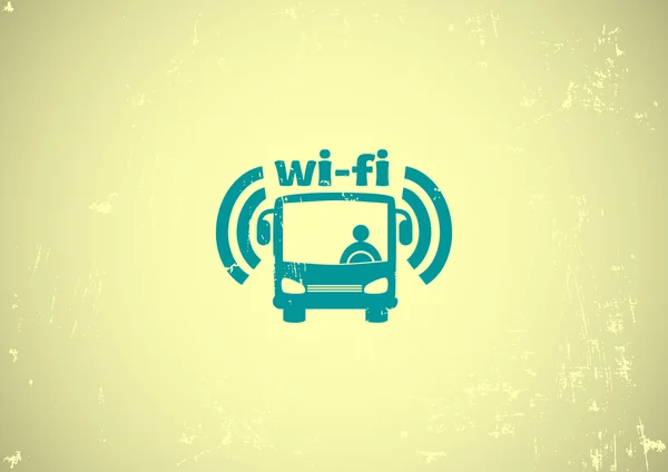 Bus wi-fi icono — Archivo Imágenes Vectoriales