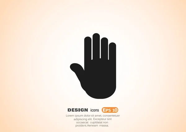 Pictogram van een hand stop web — Stockvector