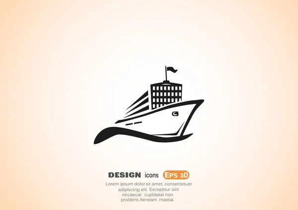 Icono web del barco — Vector de stock