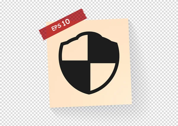 Sinal de escudo do ícone da web de proteção — Vetor de Stock