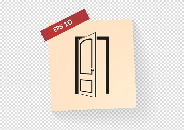Open deur pictogram — Stockvector