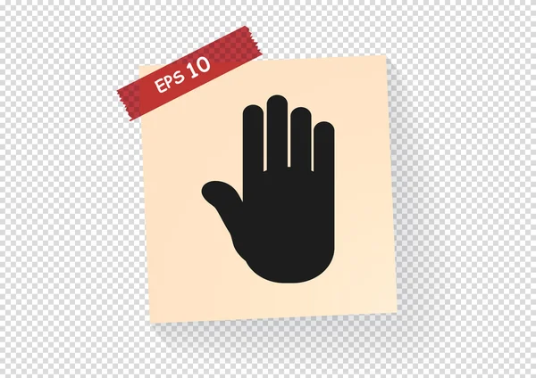 Pictogram van een hand stop web — Stockvector