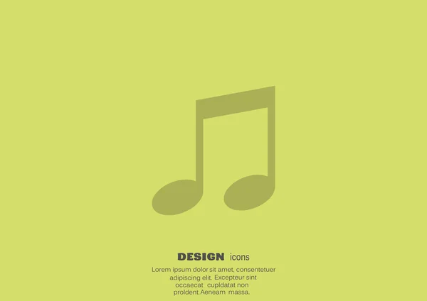 Note de musique icône web — Image vectorielle