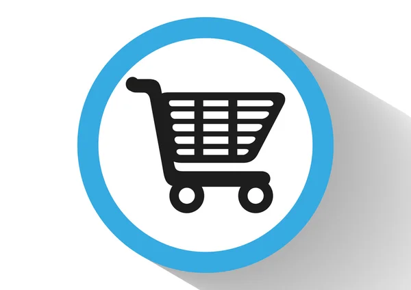 Carro de compras icono web — Vector de stock