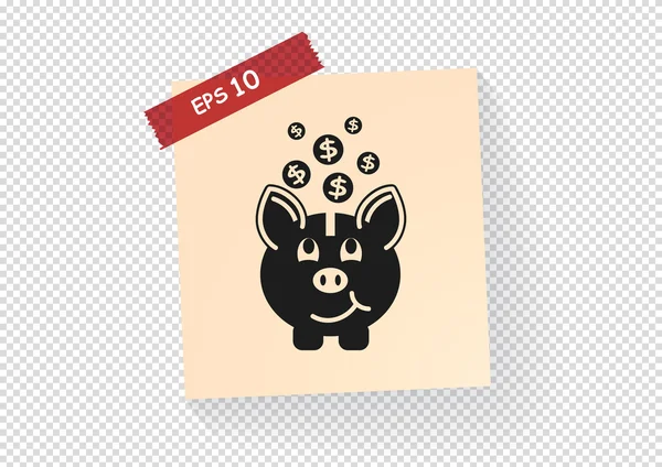 Piggy icono web — Vector de stock