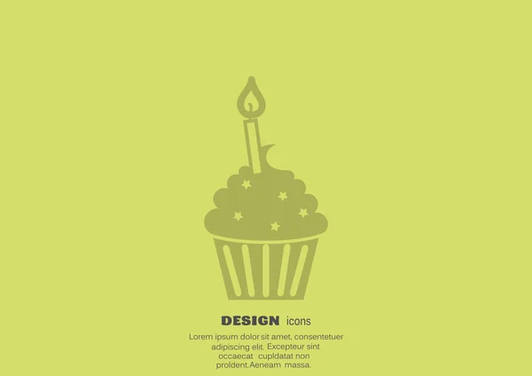 Cupcake web simgesi — Stok Vektör