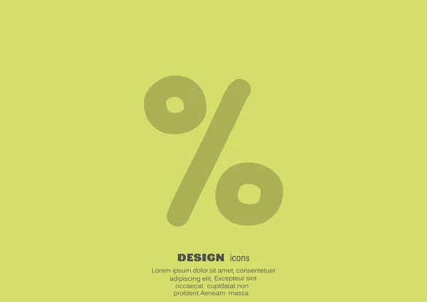 Percentage web pictogram — Stockvector