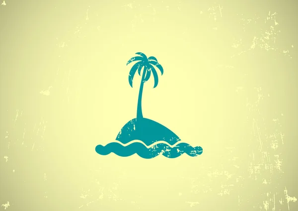 Icono web isla exótica — Vector de stock
