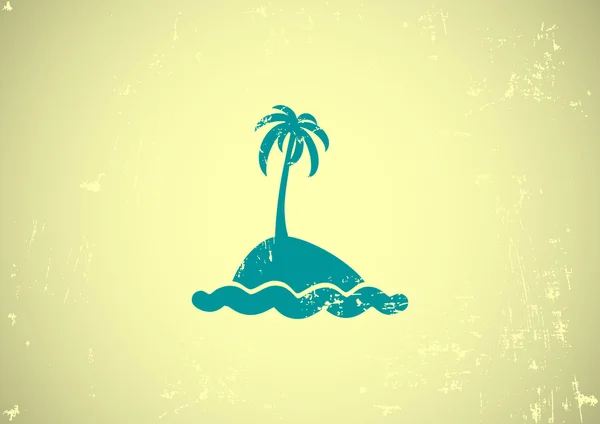 Exotic island web icon — Stock Vector