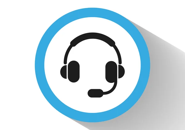 Auriculares icono web — Vector de stock