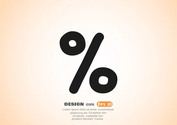 Percentage web pictogram — Stockvector