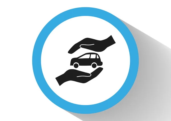 Ikon web Asuransi Mobil - Stok Vektor