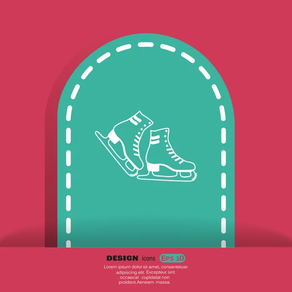 Schaatsen web pictogram — Stockvector