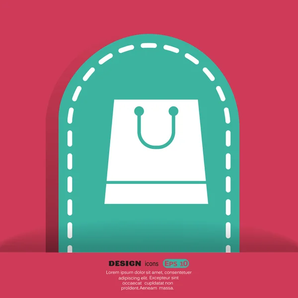 Icône sac à provisions — Image vectorielle