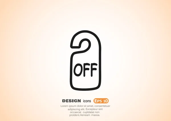 Sign off Web icon — Stock Vector