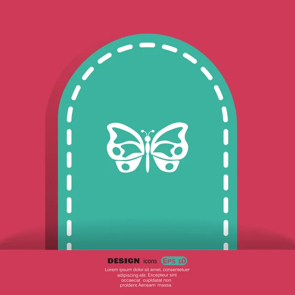 Icona web della farfalla — Vettoriale Stock