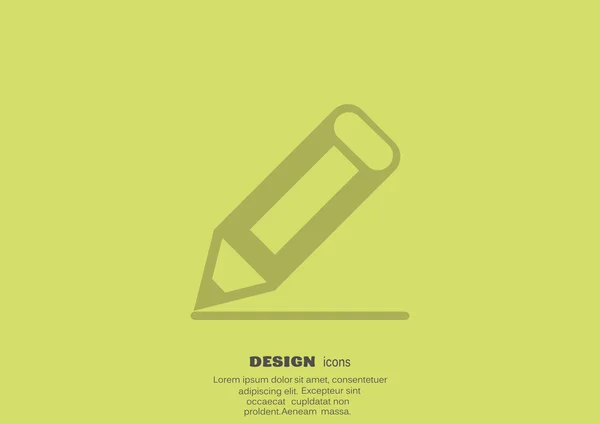 Icône web crayon — Image vectorielle