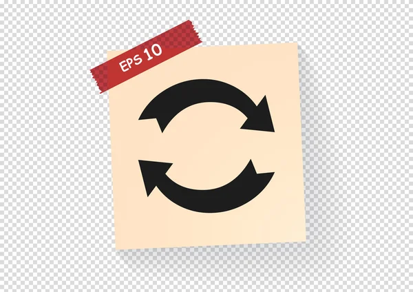 Flechas de rotación en un icono web círculo — Archivo Imágenes Vectoriales