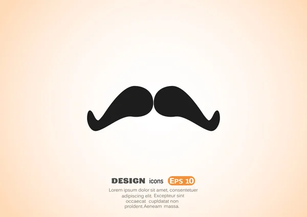 Icône web moustache rétro — Image vectorielle