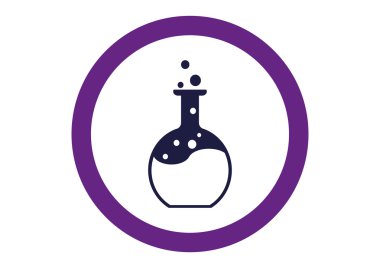 kimyasal reaksiyon bir şişeye web simgesi