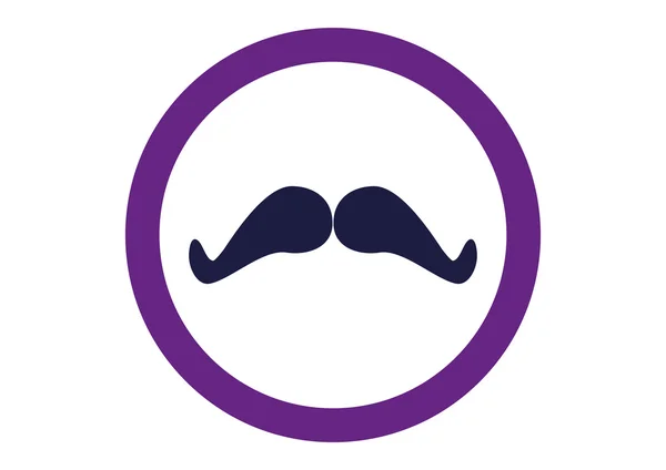 Retro mustache web icon — Stock Vector