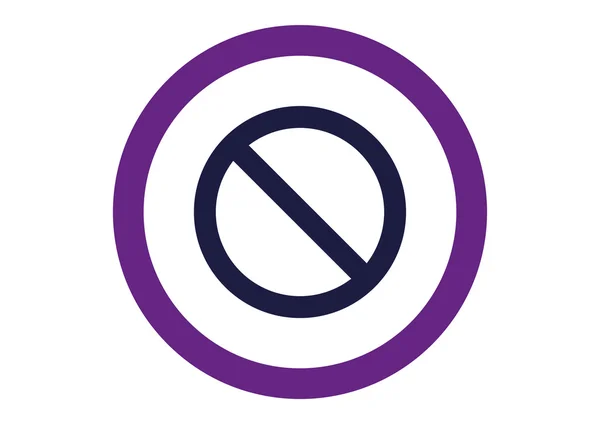 Yasak işareti web simgesi — Stok Vektör