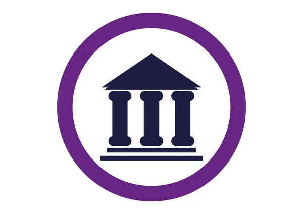 Icono web del banco — Vector de stock