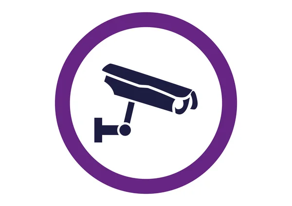 Firma CCTV, icona web . — Vettoriale Stock