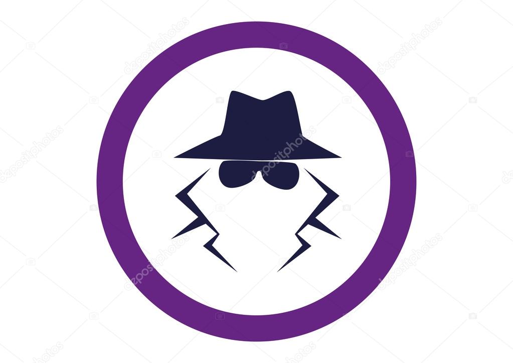 Anonymous spy agent icon