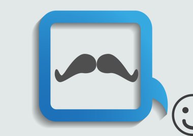 Retro bıyık web simgesi