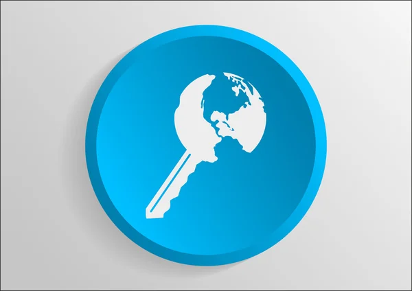 Glob ikona klucz — Wektor stockowy
