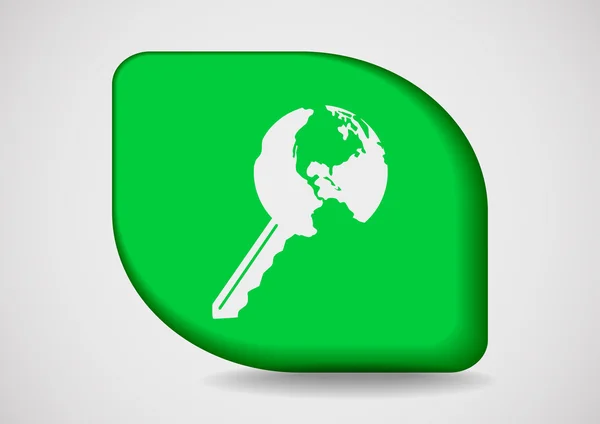 Globe key icon — Stock Vector