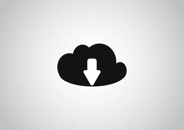Cloud download de arquivos ícone da web — Vetor de Stock