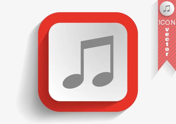 Music note web icon — стоковый вектор