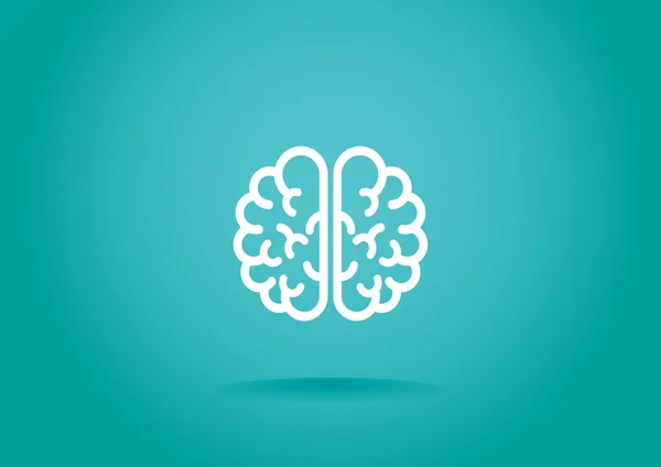 Icône web cerveau — Image vectorielle